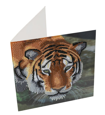 Tiger 18x18cm Crystal Art Card