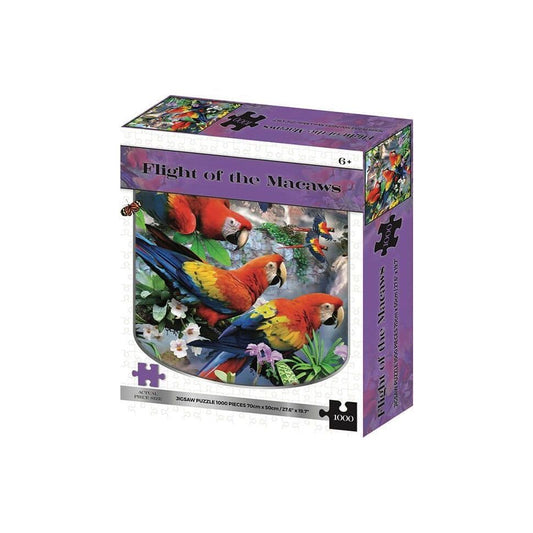 Flight of the Macaws Parrots 1000 Pieces Jigsaw Puzzle UK