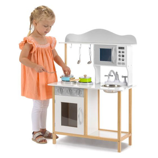 Little Sous ChefÃƒÂ¢Ã¢â€šÂ¬Ã¢â€žÂ¢s Kitchen, solid wood play kitchen and accessories, Encourages fun role play, Helps your child to build imagination skills. Toy Kitchen, Toy Kitchen accessories