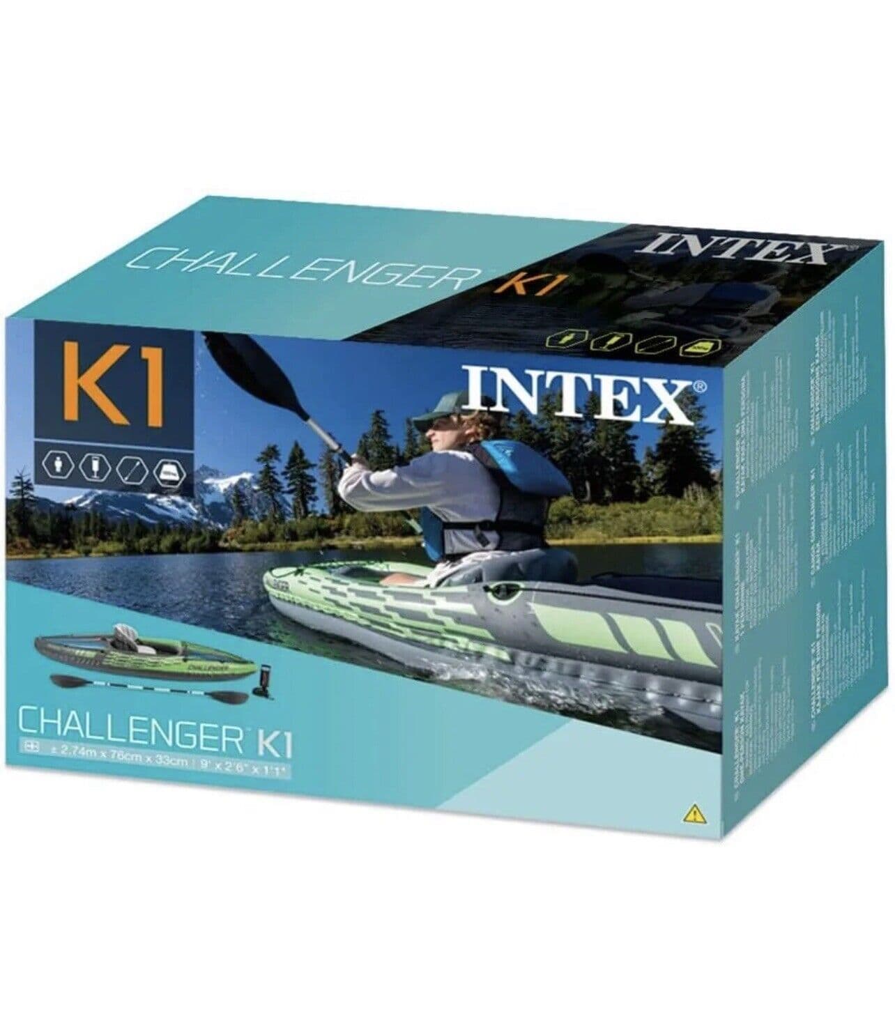 Intex Challenger K1 Inflatable Kayak 1 Person