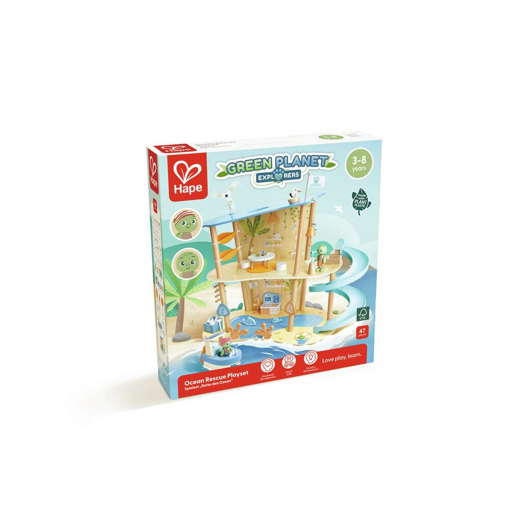 Hape Green Planet Explorers Ocean Rescue Playset 48 parts