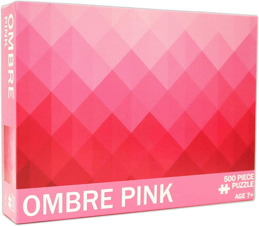 Ombre Pink 500 Piece Impossible Jigsaw Puzzle