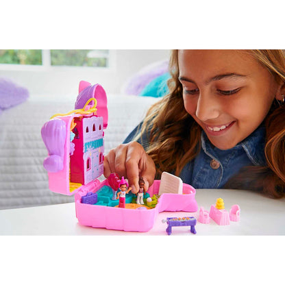 Polly Pocket Mini Toys, Piñata Party Compact Playset with 2 Micro Dolls and 14 Accessories, Pocket World Travel Toys with Surprise Reveals,