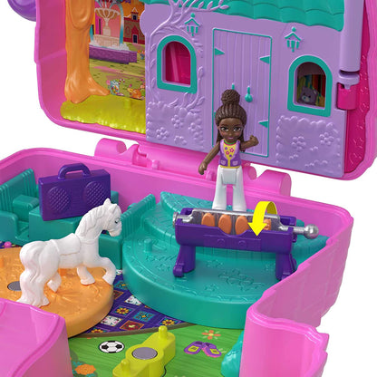 Polly Pocket Mini Toys, Piñata Party Compact Playset with 2 Micro Dolls and 14 Accessories, Pocket World Travel Toys with Surprise Reveals,