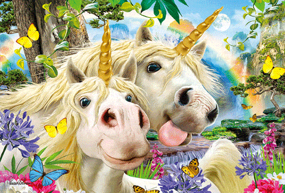 Prime 3D Lenticular 48 Pieces Selfies Unicorns Kids Children Jigsaw Puzzle