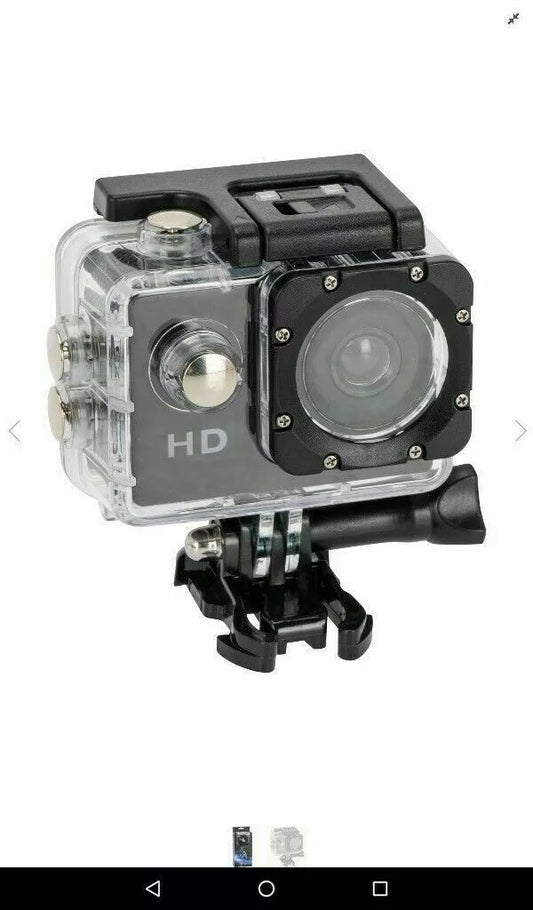 Black Colour Action Cam with 2" LCD Screen & Accessories