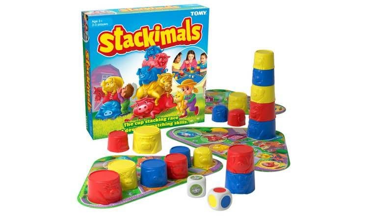 Stackimals Stacking Cups Board Game for Kids