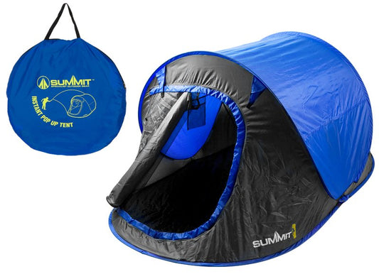Summit Hydrahalt 2 Person Pop Up Tent Camping Outdoor Sleeping Gear - Ocean Blue