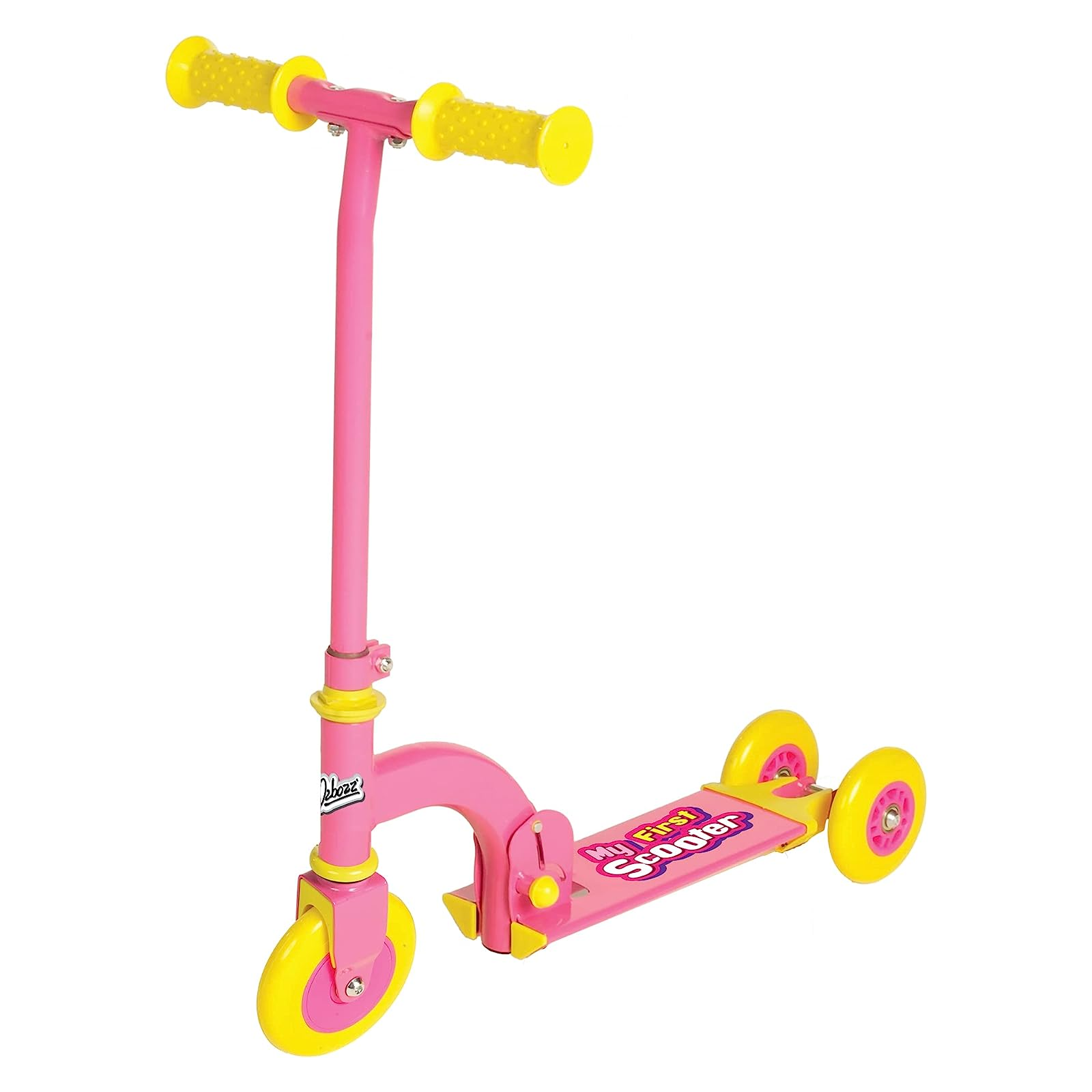 Ozbozz Kids Children Girls Pink My First Folding Push Scooter 4 Wheels