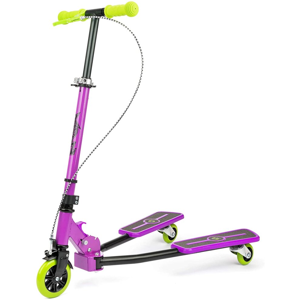 Xootz Kids 3 Wheel Folding Purple Scissor Scooter Folding