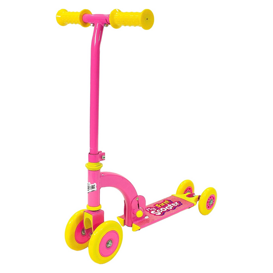 Ozbozz Kids Children Girls Pink My First Folding Push Scooter 4 Wheels