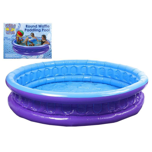 72" Round Waffle Outdoor Paddling Pool