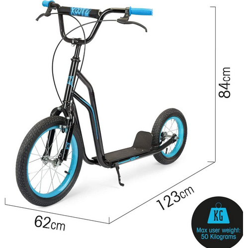 Big Wheel BMX Xootz Blue Push Scooter Kids Beginner Ride On