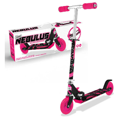 Ozbozz Nebulus Pink Black Chrome Finish Scooter 2 Wheels