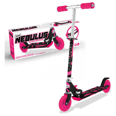 Ozbozz Nebulus Pink Black Chrome Finish Scooter 2 Wheels