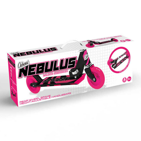 Ozbozz Nebulus Pink Black Chrome Finish Scooter 2 Wheels