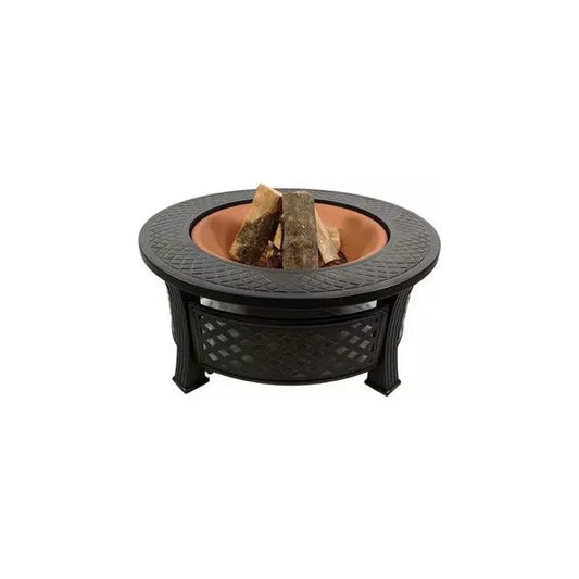 Copper Round Steel Garden Patio Firepit Log Burner Bbq