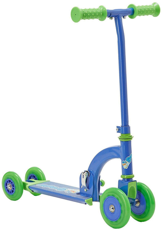 Ozbozz Kids Children Blue Green My First Folding Push Scooter 4 Wheels