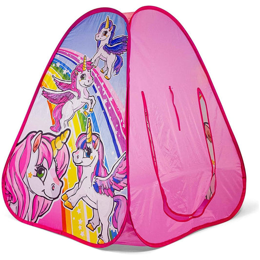 Ozbozz Unicorn Fun Playing Pop Up Tent Pink Kids Roleplay