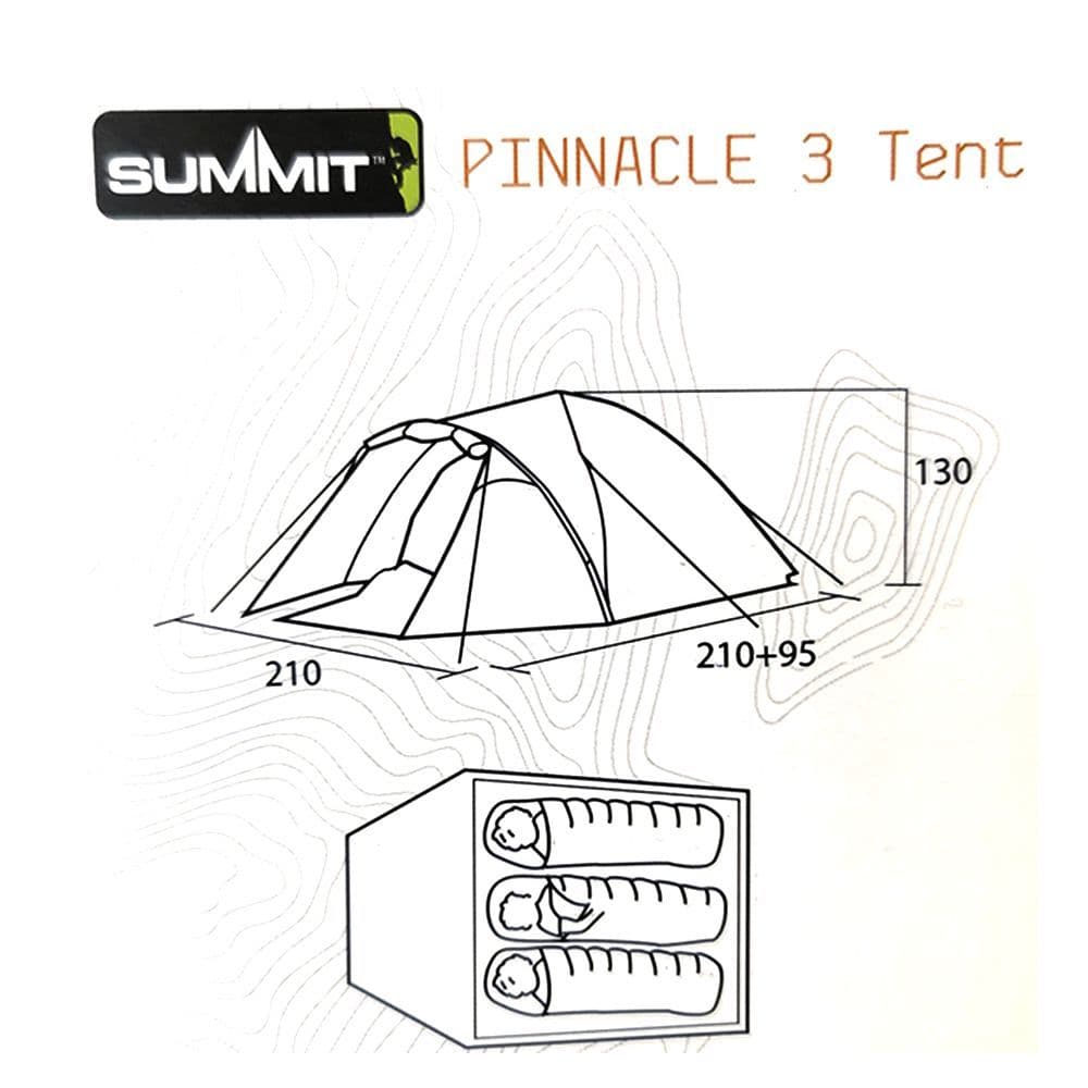 Summit H-Halt Pinnacle Double Skin 3 Person Dome Tent