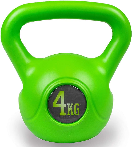 Vinyl 4KG Kettlebell Heavy Weight Kettle Bell Cardio Training Green