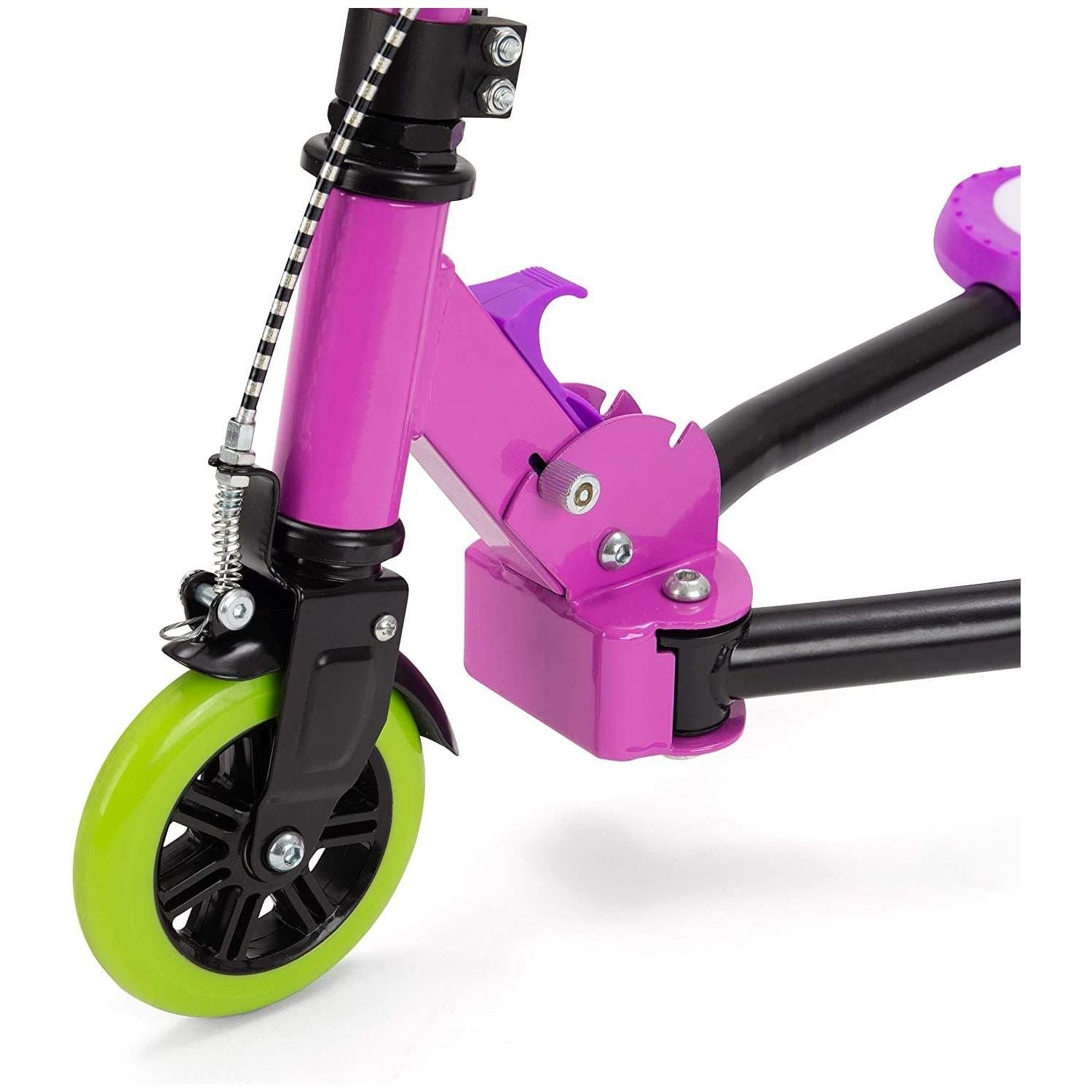 Xootz Kids 3 Wheel Folding Purple Scissor Scooter Folding